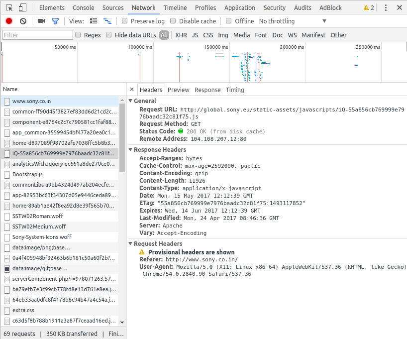 Request Headers in Network Tab